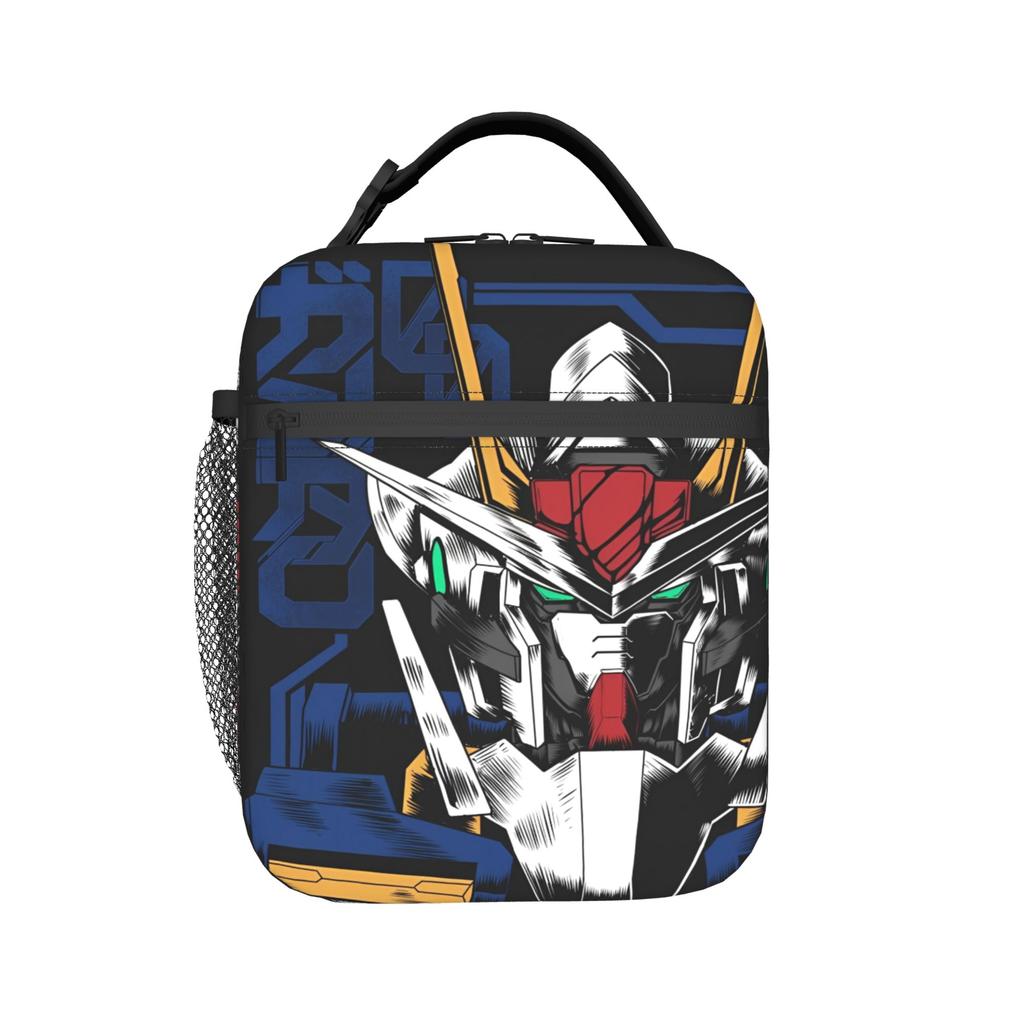 Сумка-ланчбокс Gundam Модная коробка для ланча для ребенка Дорожная портативная сумка-холодильник Тканевая сумка-тоут с принтом Оксфорд Сумки для еды