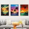 Full Drill 5D Rhinestone Painting Kit Rich Color Sparkling DIY Handmade Landscape Diamond Art Wall Decoration