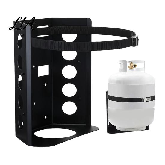 Vehicle Propane Storage Tank Mounting Bracket, Adjustable Stainless Steel Strap Design, Heavy Duty Rust Resistant Bracket Gas Bottle Holder