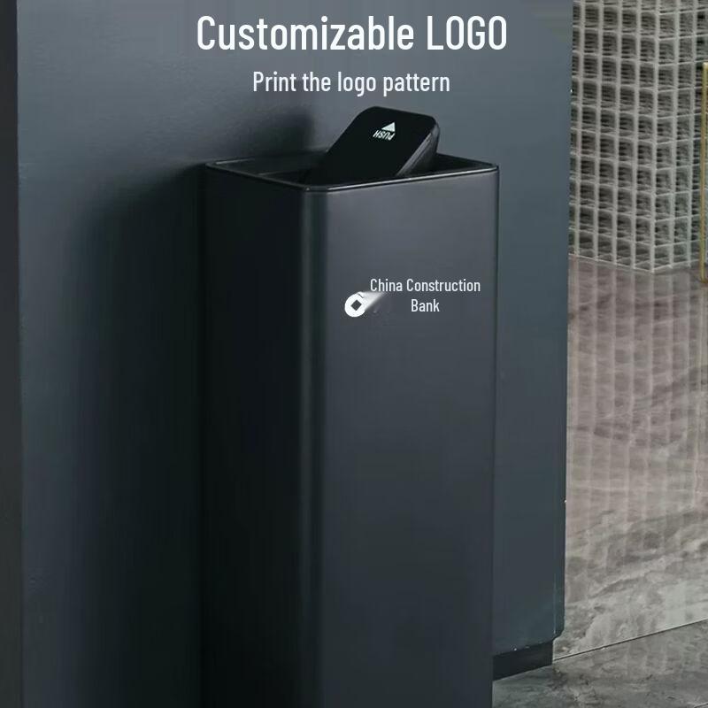 Stainless Steel Shake-Lid Trash Can