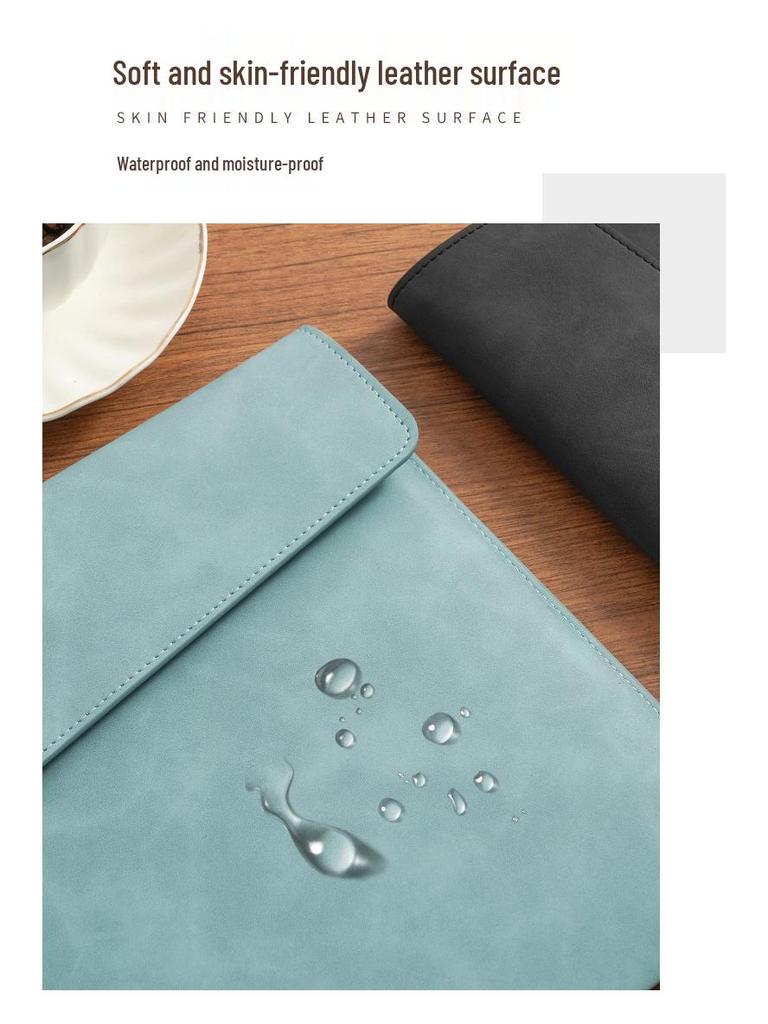 Waterproof Leather A4 Student File Envelope - Large Capacity, Durable Stationery Bag