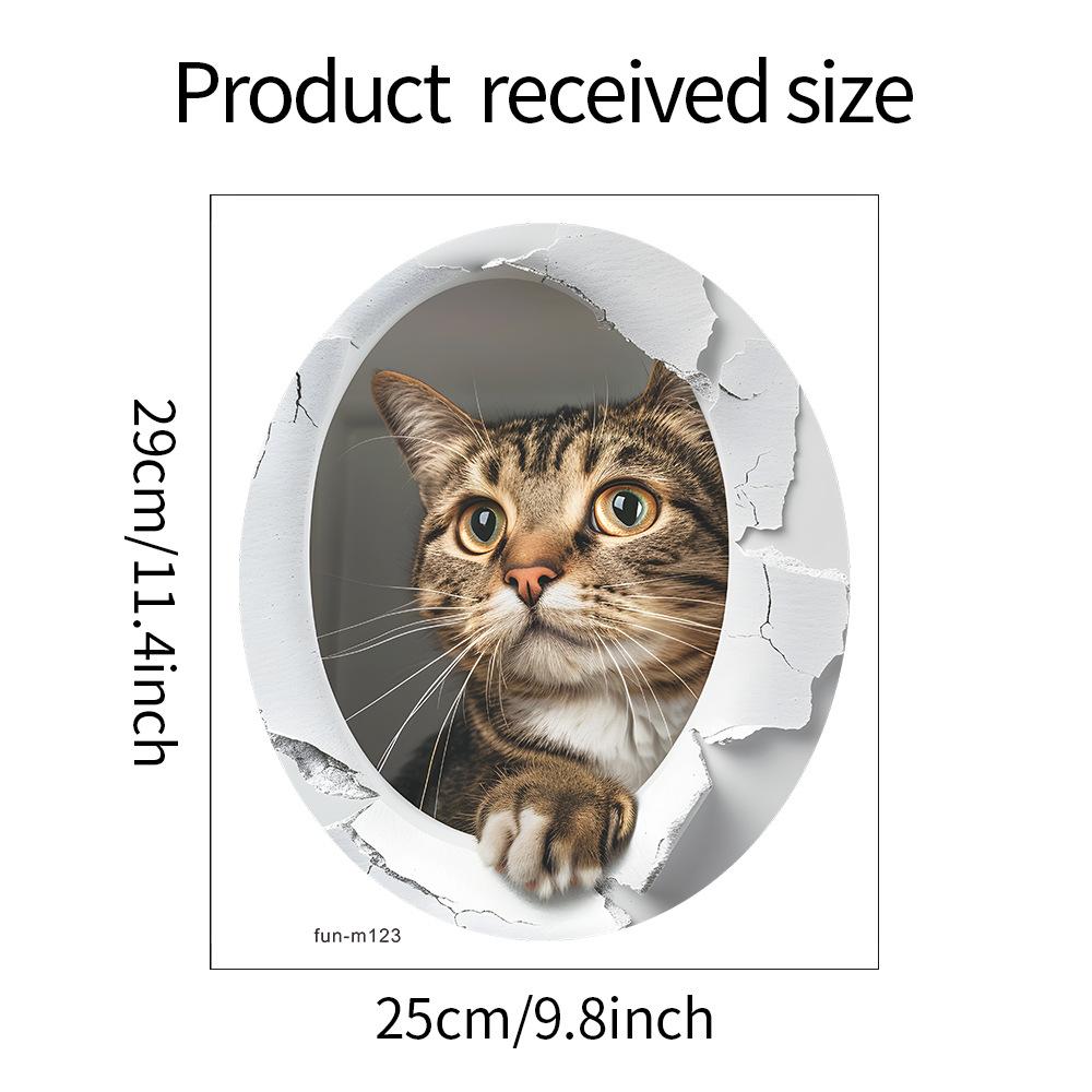 Комбинация мультфильм милый кот туалетный столб ванная комната украшение ванной декоративные настенные наклейки самоклеящиеся