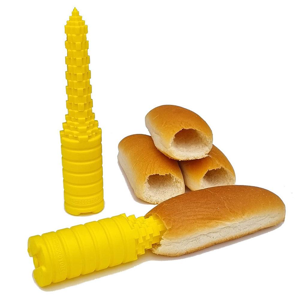 Hot Dog Bun Driller,Reusable Sausages Bread Drilling Hole Tool,Portable BBQ Cutting Grilling Bread Tool,Bbq Baking Accessories