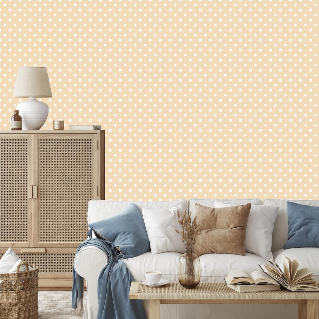Cream Dots Wallpaper, Subtle Detail for Living Room and Bedroom 50x1000