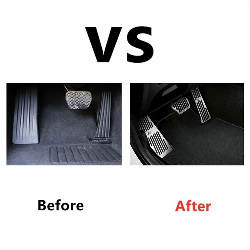 LXXM7 Car Accessories Accelerator Brake Foot Rest Pedal Interiors Cover For Bmw X1 X2 X3 X4 X5 X6 3 5 6 7 Series F30 F10 E60 Adornment