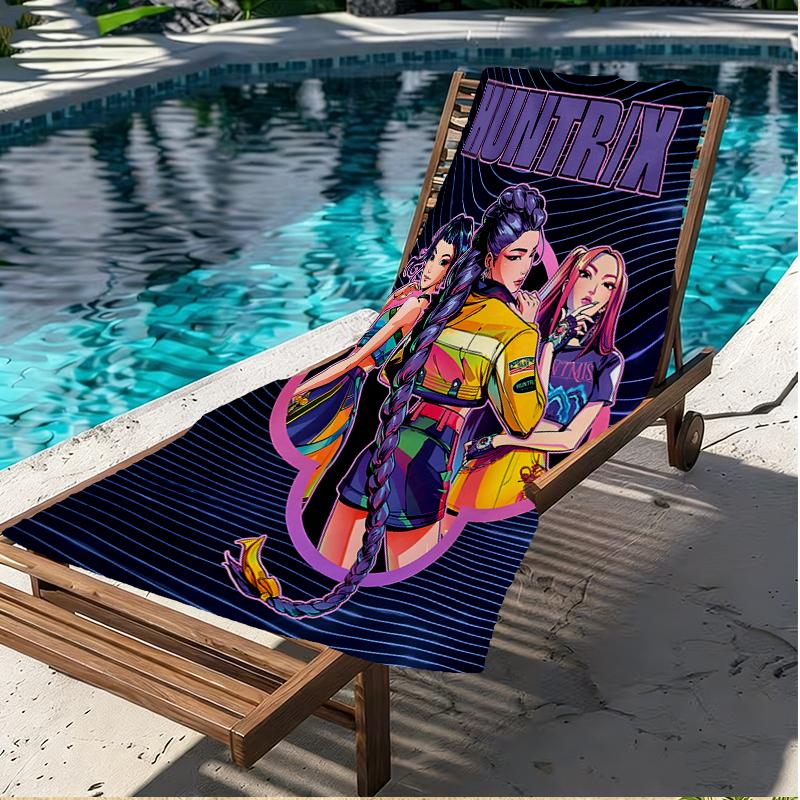 Singer Print Beach Towel, Versatile Lightweight Absorbent Beach Towel for Pool Surf Yoga Bathroom, Perfect Birthday Holiday Gift