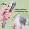 Fur Grooming Tool for Puppies And Kittens Self-Cleaning Pet Brush, Dog Shedding Brush with Rounded Tips, Supplies Daily Use Deshedding Long
