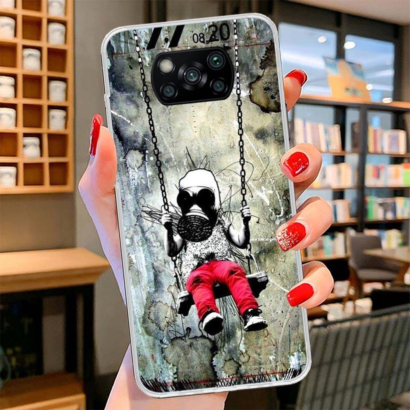 Street Art Banksy Graffiti Cover Phone Case For Xiaomi Poco F7 Ultra X7 X6 X5 Pro M7 Redmi 15C 15 13C 13 12C 12 10C 10 9A 9C 9T
