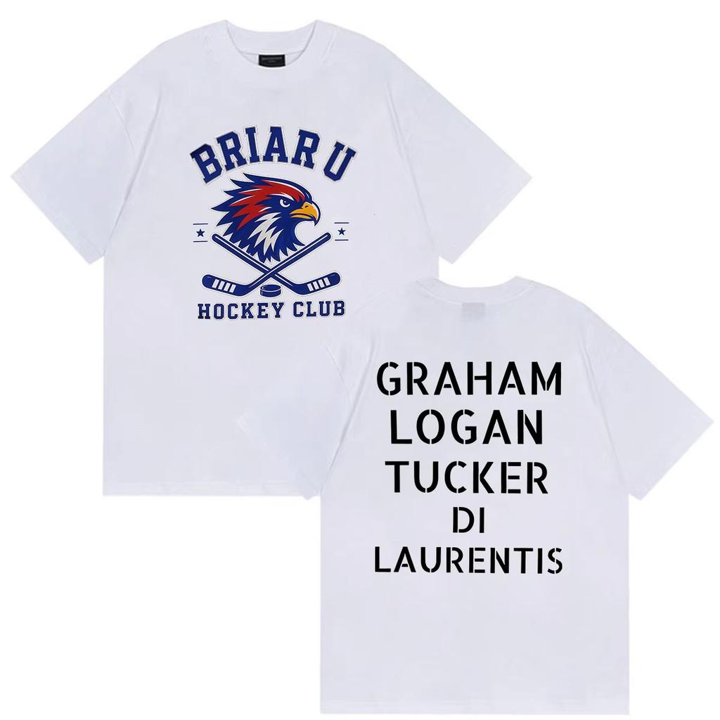 Briar Graham Off Campus Hockey Rounisexce Logan Di Laurentis 2026 Print T Shirts Unisexs Unisex Retro Fashion Casual Cotton Tshirt
