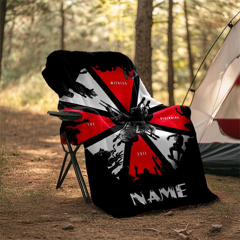 Personalized Custom Name Blanket - resident Evil Print Design,Blanket for Sofa,Bed,Travel,Camping - Soft and Warm, Great Gift