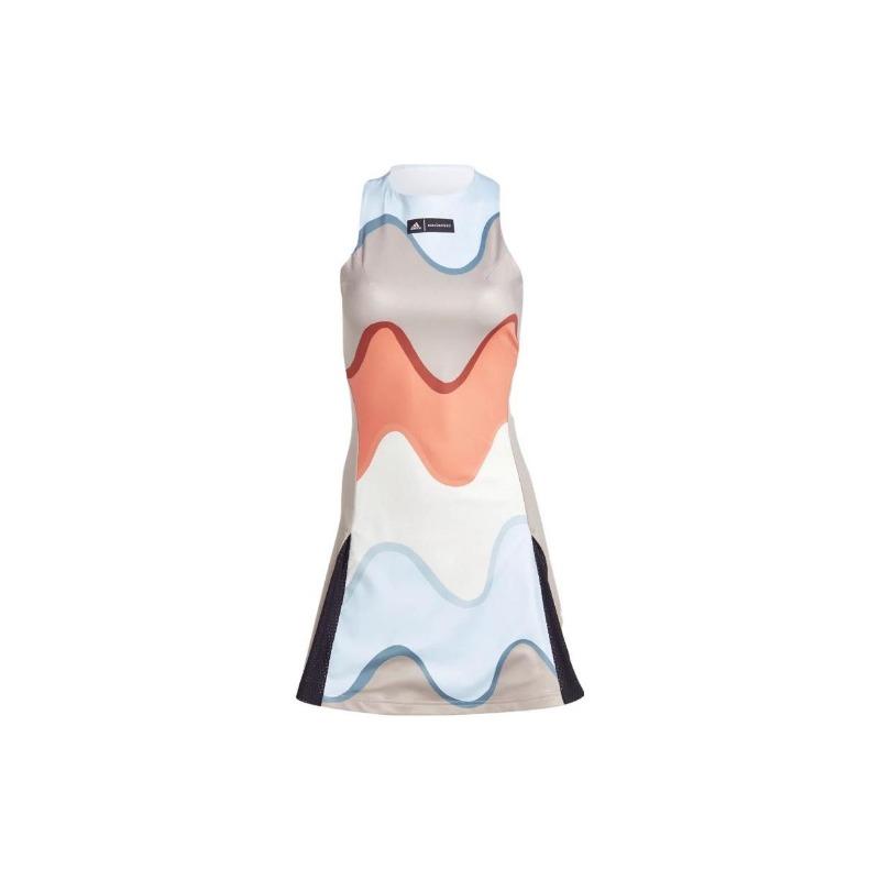 adidas Adidas x Marimekko Женское разноцветное полукоралловое платье для тенниса HU1801