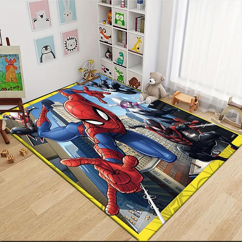Spiderman Adventures Carpet Rug Soft Washable Anti Slip Home Living Room Sofa Mats Personalized Christmas Rug