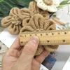 10 шт. Ручная работа Натуральный Джут Мешковина Мешковина Цветок DIY Материалы для рукоделия Винтажный Сувенир Сельский Рождественская вечеринка Свадебное украшение