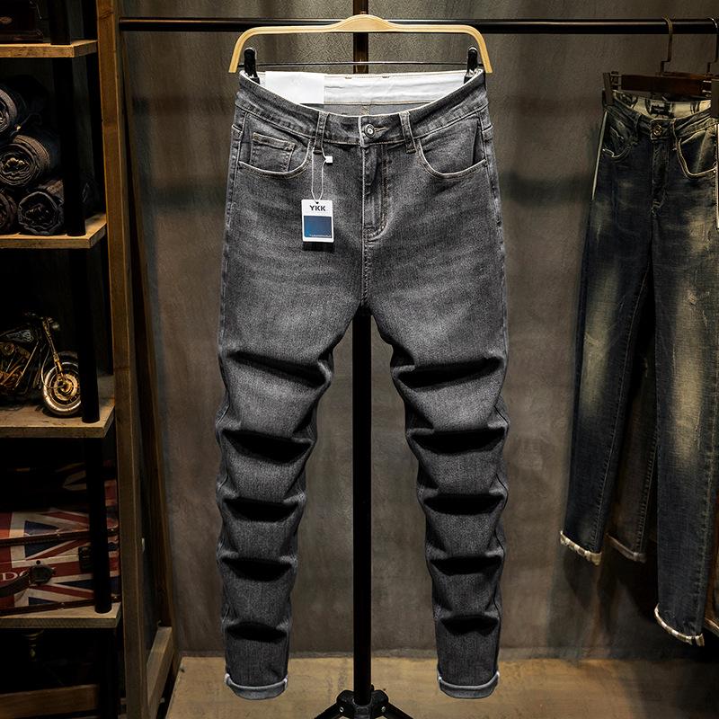 Весна/лето 2023 г. Мужские облегающие джинсы-шаровары с высокой эластичностью — модный размер больших размеров.