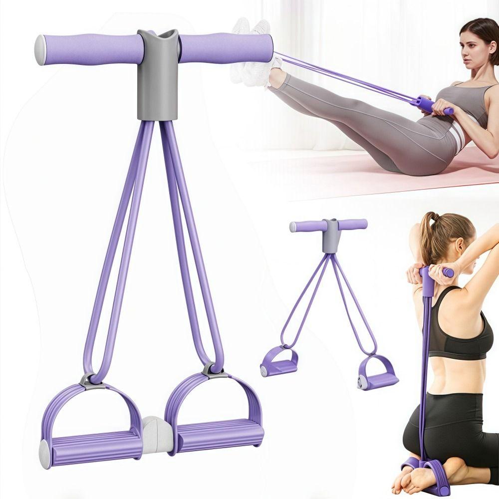 Многофункциональные эластичные ленты с ручками Тренажер для живота Новая эластичная веревка Домашний спортзал