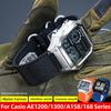 Нейлоновый холщовый ремешок для часов Casio AE1200/1300 A158W/A168 W-216H Нейлоновый ремешок для часов Наружные виды спорта выпуклое крепление Мужской браслет 18 мм