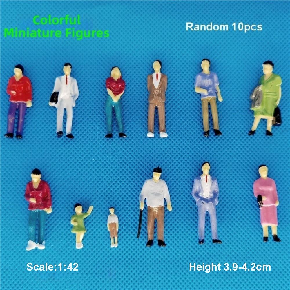 10pcs 1:42/1:30/1:25 Scale Sand Table Model Mixed Pose Mixed Color Building People DIY Handmade Simulation Human Model