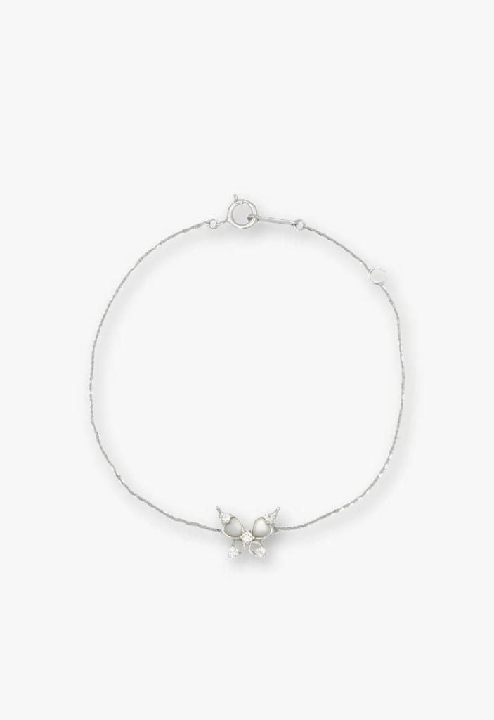 [Anna Sui] Серебряный браслет с мотивом ракушки и бабочки SAUB0140LSMP