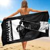 1Pc Ronaldo'S Legacy Black White Beach Towel Quick Dry Multiuse For Beach Pool Gym Yoga Home Travel Christmas Halloween Xmas Gift N1375