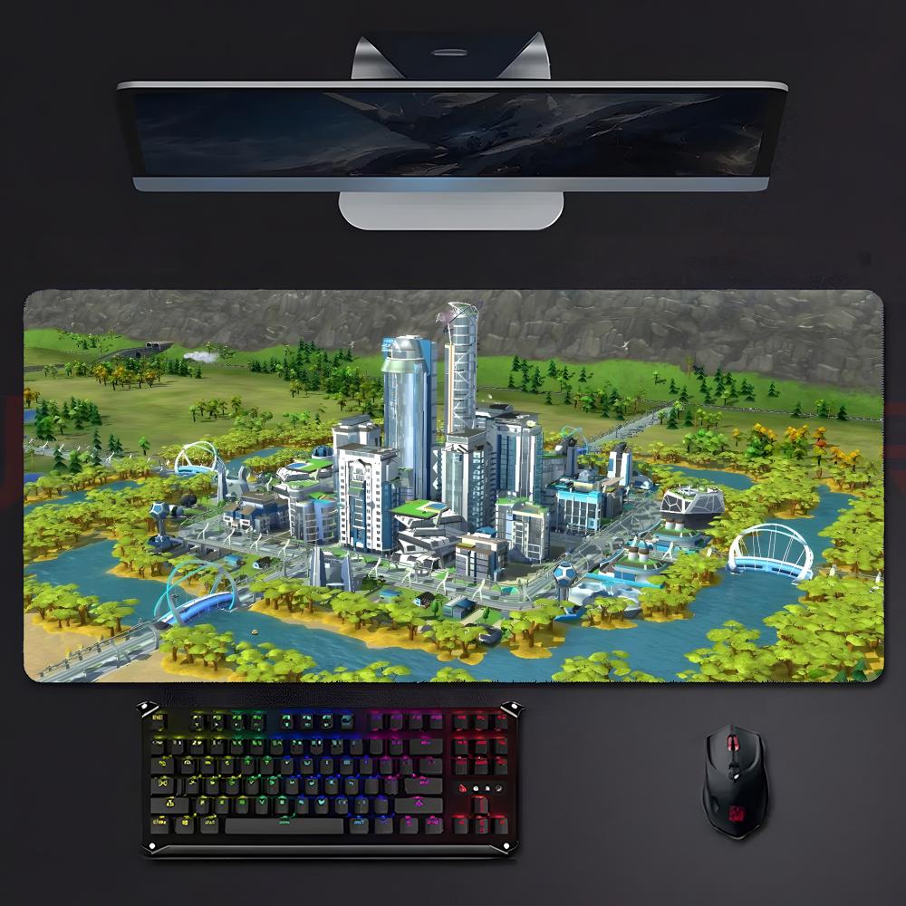 Fun Creative Game SSimcity Mouse Pad Mousepad Large Gaming Lockedge Thickened Pc Table Desk Mat