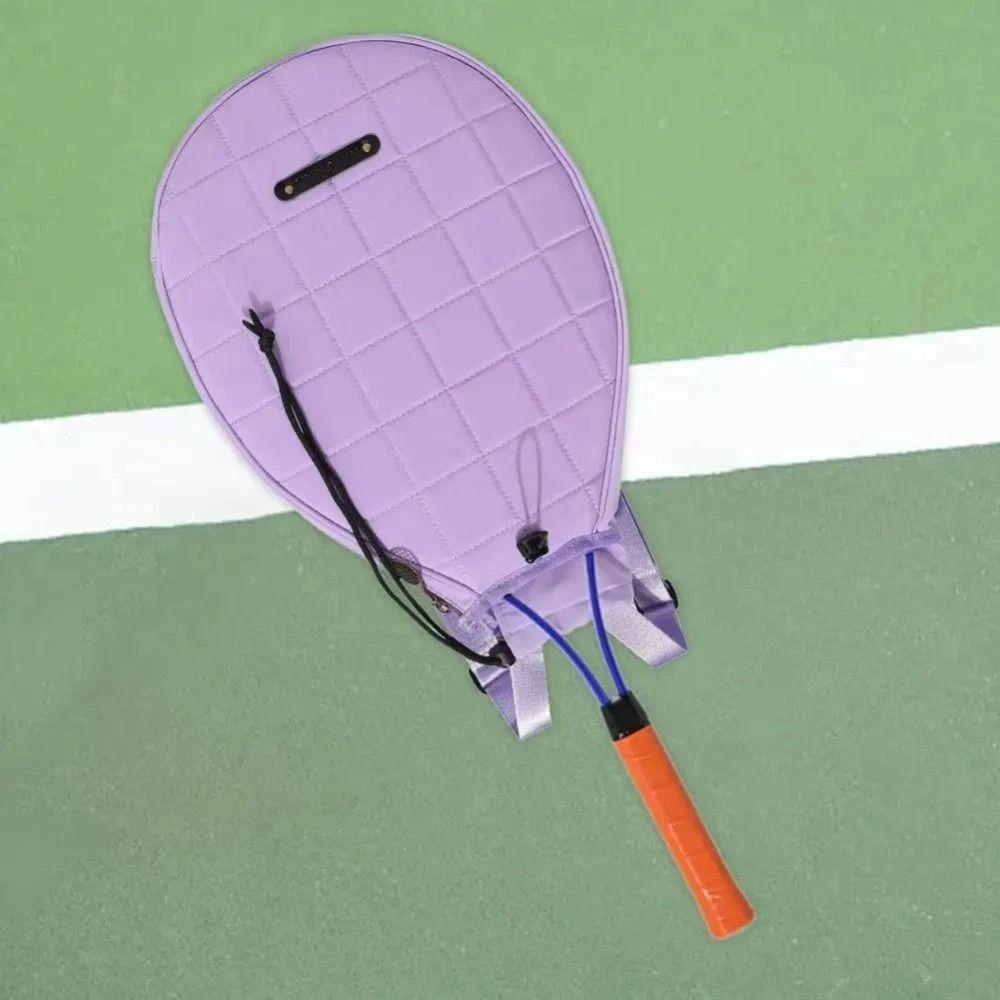 Однотонная сумка-чехол для теннисной ракетки большой вместимости, рюкзак для теннисной ракетки