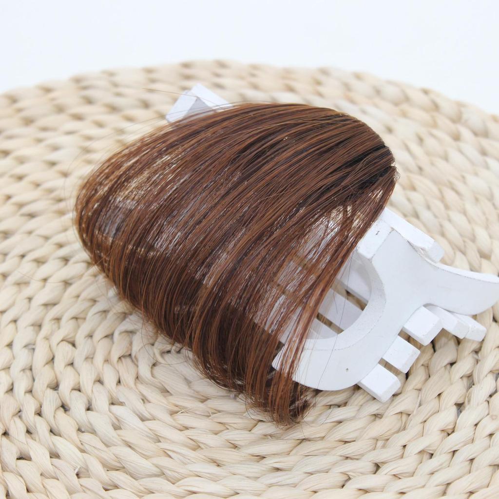 False Synthetic Air Bangs Hair Clip Extension Synthetic Fringe Natural Hairpiece for Women Girls Clip Bang Wigs Black Brown