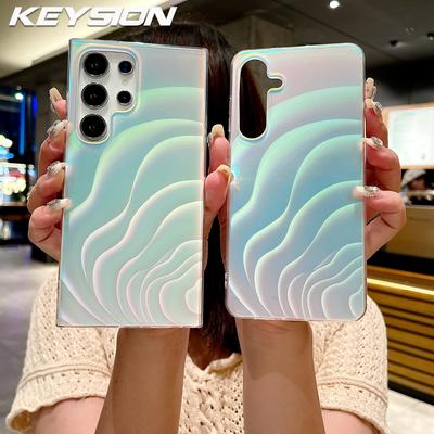 KEYSION Чехол с узором «градиентная волна» для Samsung S24 Ultra 5G S23+ S22 S21 FE, матовый противоударный чехол для телефона Galaxy Note20 Ultra