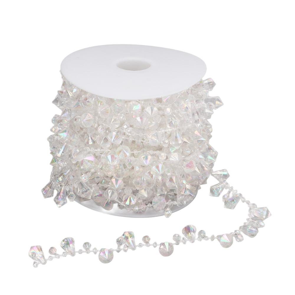 1pcs Diamond-Shaped Crystal Beads Chain Clear Crystal Acrylic Beads Chain Sewing Craft