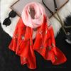 Fashion Printed Floral Chiffon Hijab Scarf Women Pareo Lady Bandanas Beach Towels Summer Muslim Veil Wrap Female Foulard