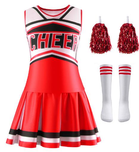 Girls Cheerleading Outfit Set for Football Games and Stage Performances