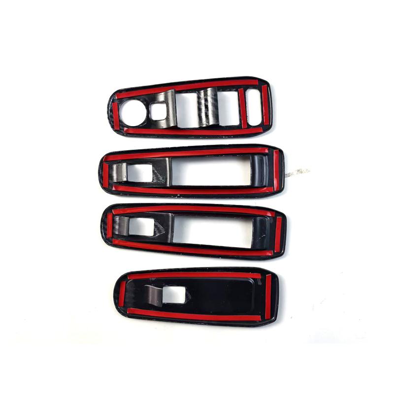 4PCS ABS Plastic Carbon Fiber Grain Car Window Lift Panel Decoration Cover For 2015-2019 Peugeot 308 T9 408