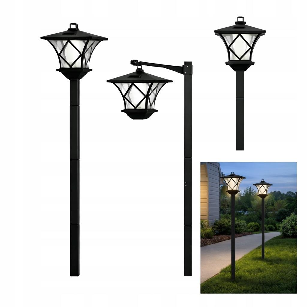 Automatic Solar Lamps 2 pcs 150 cm Twilight Sensor LED For Garden