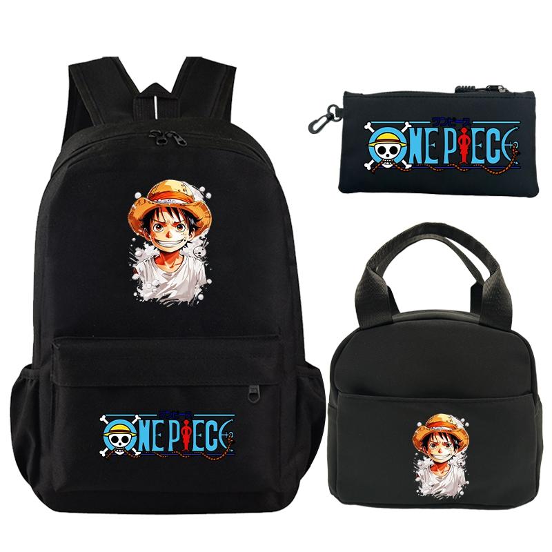 3 шт./компл. рюкзак, цельный рюкзак с принтом в стиле аниме, сумка для обеда, пенал для подростков, детский школьный рюкзак для девочек и мальчиков