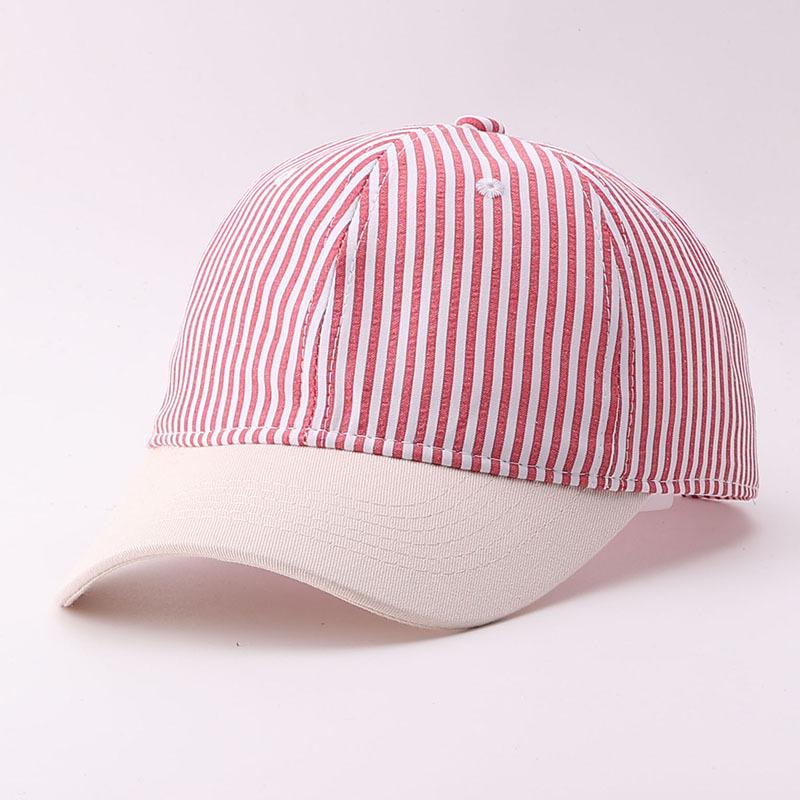 Retro small plaid baseball cap men's soft top cotton cloth color matching striped casual cap hat