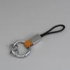 Custom Name Metal Keychain Suede Leather Retro Personalized Key Chain Ring for Men Women Lanyard Cotton Rope Strap Keyring Gift