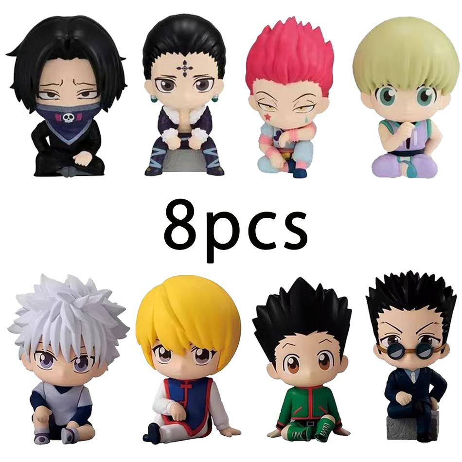 4-8pcs/set Aixlan GON FREECSS Figure Q Version HUNTER X HUNTER Action Figure in PVC Amine Christmas Gift Collectable Statue