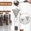 Leeseph Single Dose Coffee Bean Storage Tubes with Walnut Wood Display Stand and Funnel, Dosing Glass Vials with Lids, Best Gift