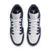 Jordan Air Jordan 1 Нескользящая Амортизация Устойчивая к истиранию Низкие Детские Баскетбольные Кроссовки Серый Синий 553560-141