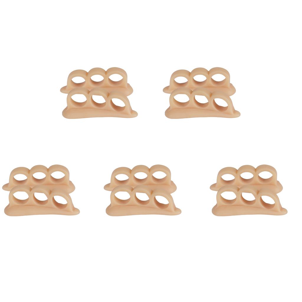 Toe Separators Toe Protectors for Little Toe Gel Toe Separator Toe Straightener with 3 Holes Little Toe Separators