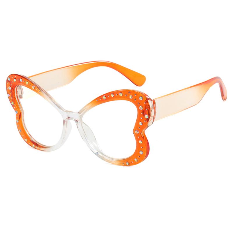 Женские оправы для очков формы бабочки, украшенные стразами, очки для женщин, блокирующие синий свет, корейские стильные декоративные очки