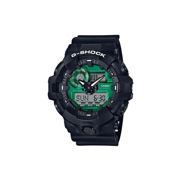 Casio Мужские часы с двойным дисплеем (жидкокристаллический/аналоговый) Серия GA-700MG-1APR-person