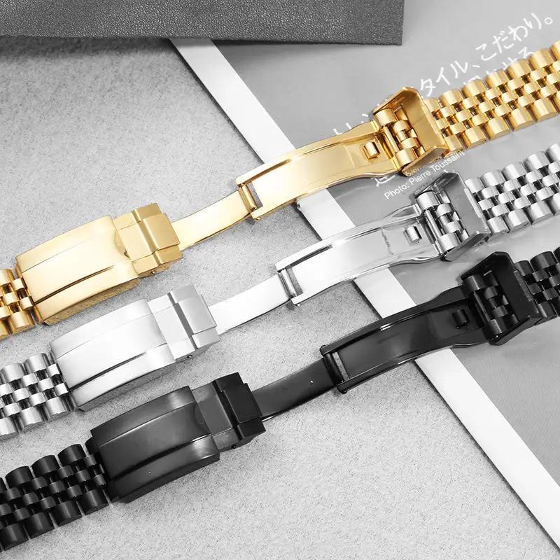 Watch Bracelet Band For Rolex Daytona Water Ghost Submariner Watch Chain 20mm Solid Stainless Steel Watch Accessories Straps