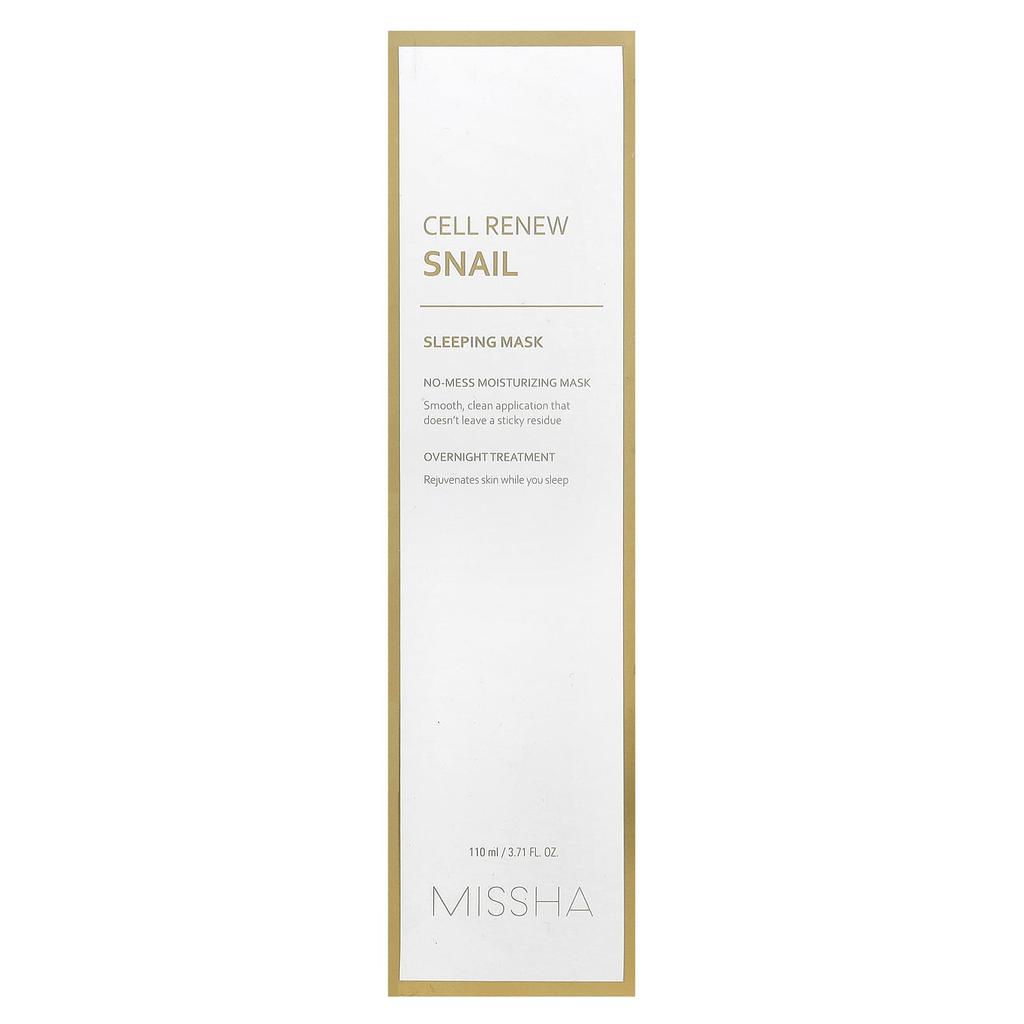Super Aqua, Cell Renew Snail, Sleeping Beauty Mask, 110Ml(3.7Fl Oz)