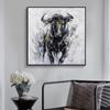 Abstract Bull Bullfight Oil Painting Printed Canvas Posters and Prints Cattle Wall Art Pictures for Living Room Office Decor