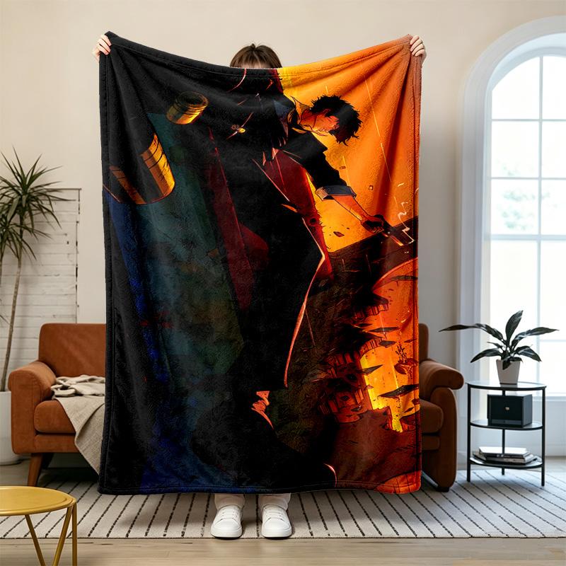 Cowboy Bebop Soft and comfortable flannel Suitable for sofas living rooms outdoor camping travel and also makes a great anniversary gif