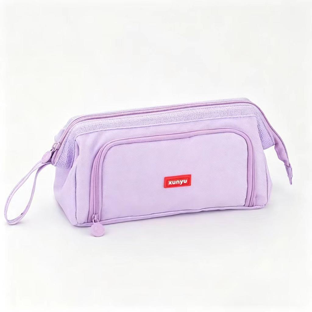 Portable Pen Bag With Large Capacity Pen Holder, Children's Multi-functional Pencil Case