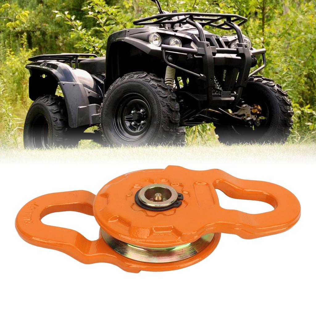 Snatch Block, 12.5 Ton Winch Snatch Block Towing Pulley Block, Heavy Duty Steel Off-Road