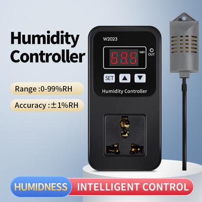 Умный контроллер влажности AC110-220V Цифровой контроллер переключатель W2023 Розетка управления увлажнителем Гигрометр Термостат Вилка EU US