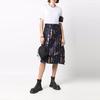 Y-3 Abstract Print A-Line Midi Skirt Women Skirts Blue HB3368