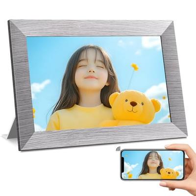 Цифровая фоторамка BWJBSW WiFi, 10,1 дюйма, 32 ГБ встроенной памяти, разрешение 1280x800, сенсорный экран, цифровой альбом, расширение памяти SD-картой 64 ГБ/Type-C/USB-накопителем